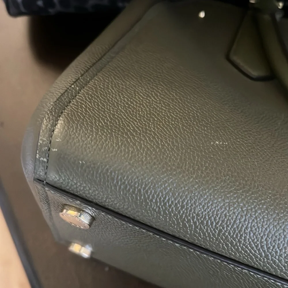 Michael Kors Hayes Olive Green Satchel